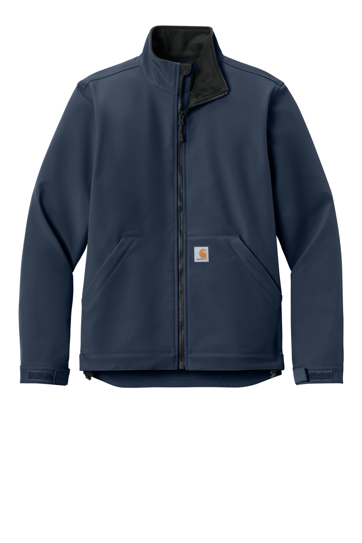 Front View of Navy Carhartt Rain Defender Soft Shell Jacket CT106438