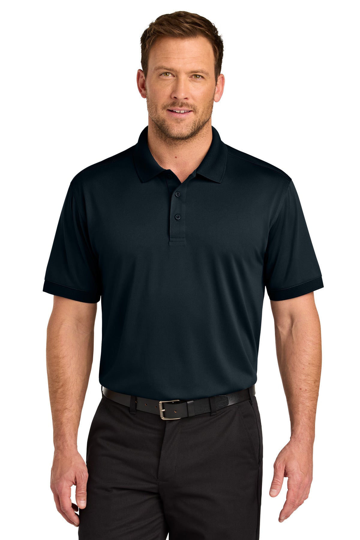 Front View of Navy CornerStone Tall Workwear Pro Polo TLCS450