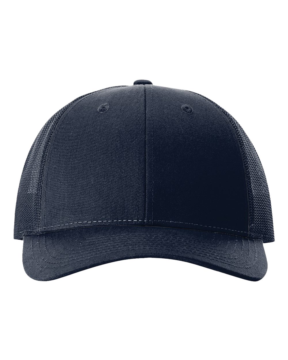 Front View of Navy Low Pro Trucker Cap - 115