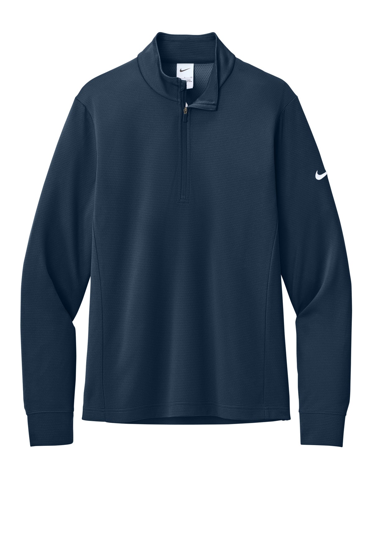 Front View of Navy Nike Essential 1/2-Zip Cover-Up NKHM8036