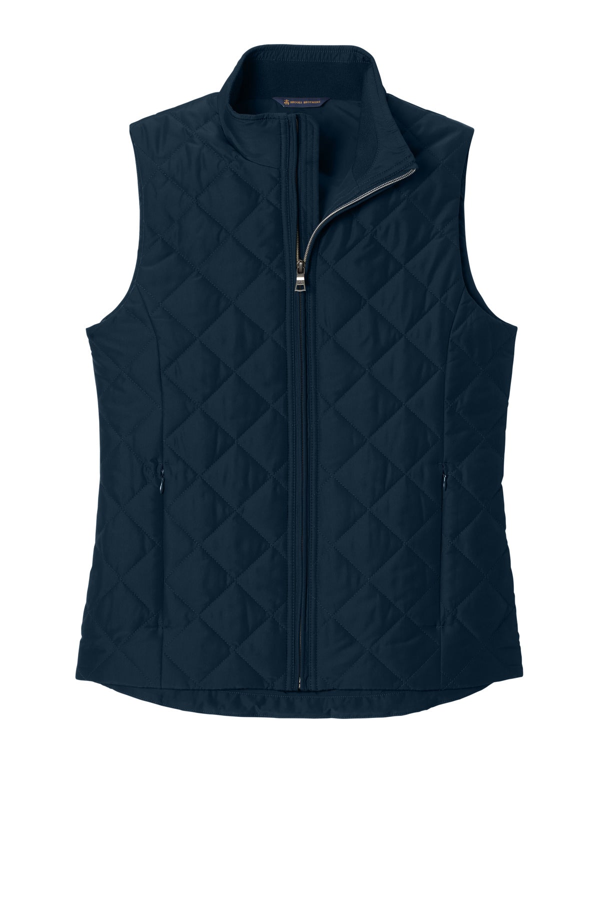 Front View of NightNavy Brooks Brothers Women's Quilted Vest BB18603