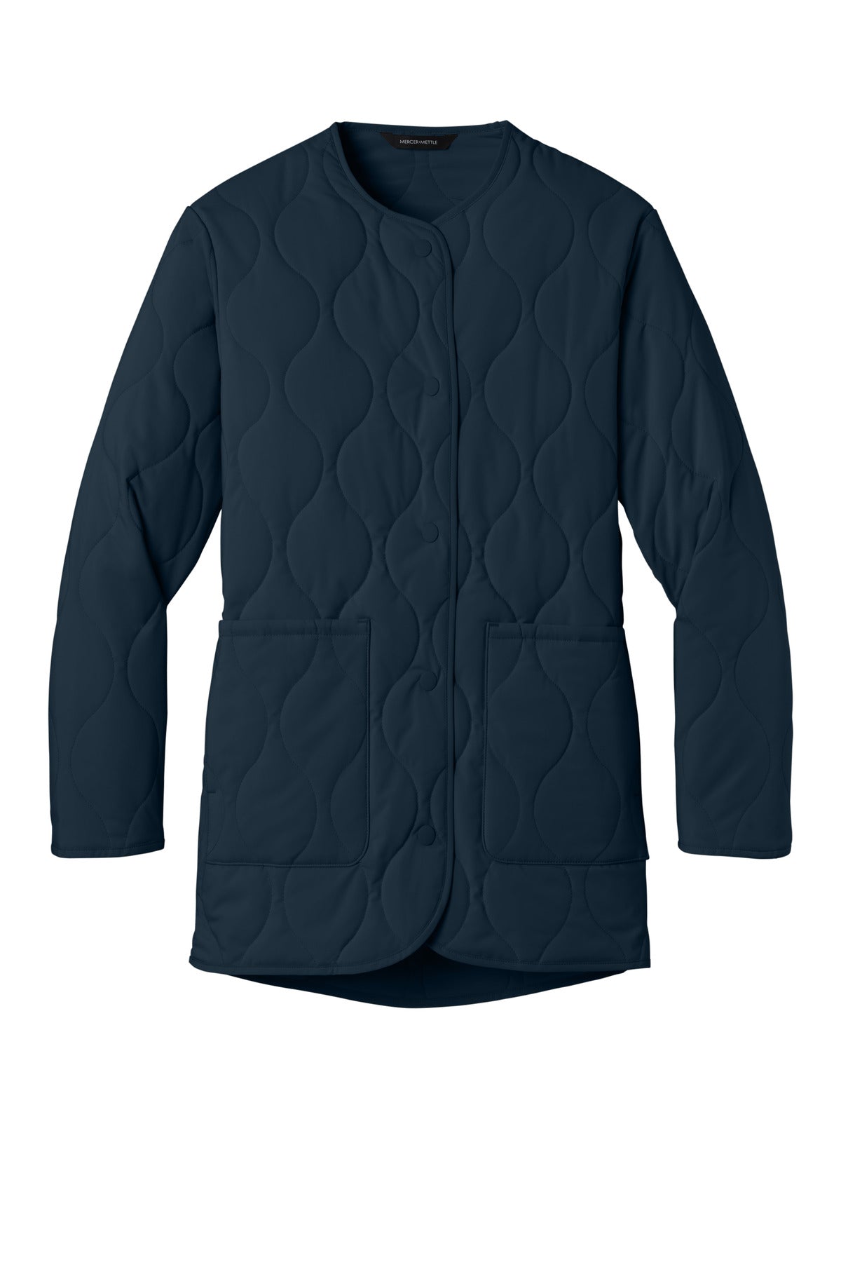 Front View of NightNavy Mercer+Mettle Women's Quilted Liner Jacket MM7203