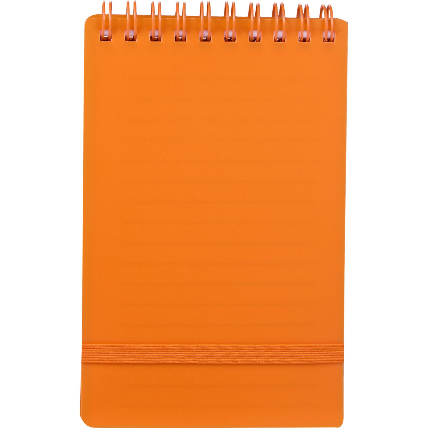 Front View of Orange 3" x 5" Recycled Stand Up Pocket Jotter plain