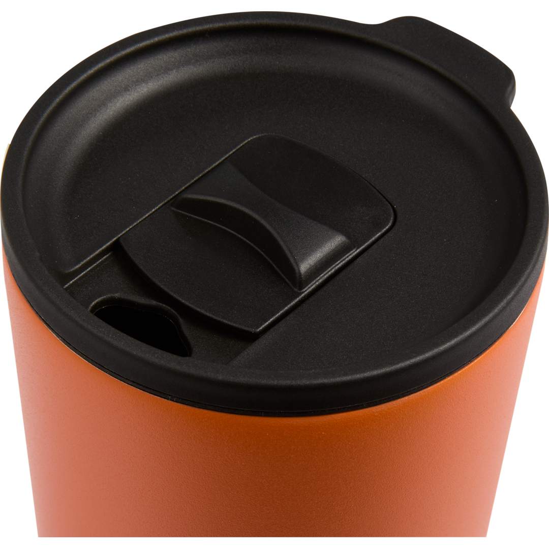 Front View of Orange Leeston Copper Vacuum Insulated Tumbler 24oz