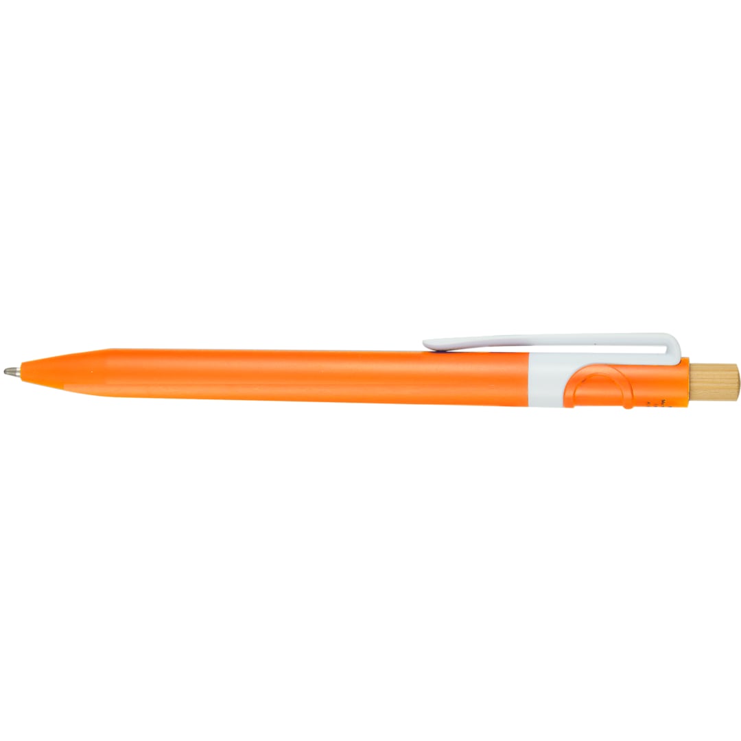 Front View of Orange Sunburst Recycled Gel Pen plain