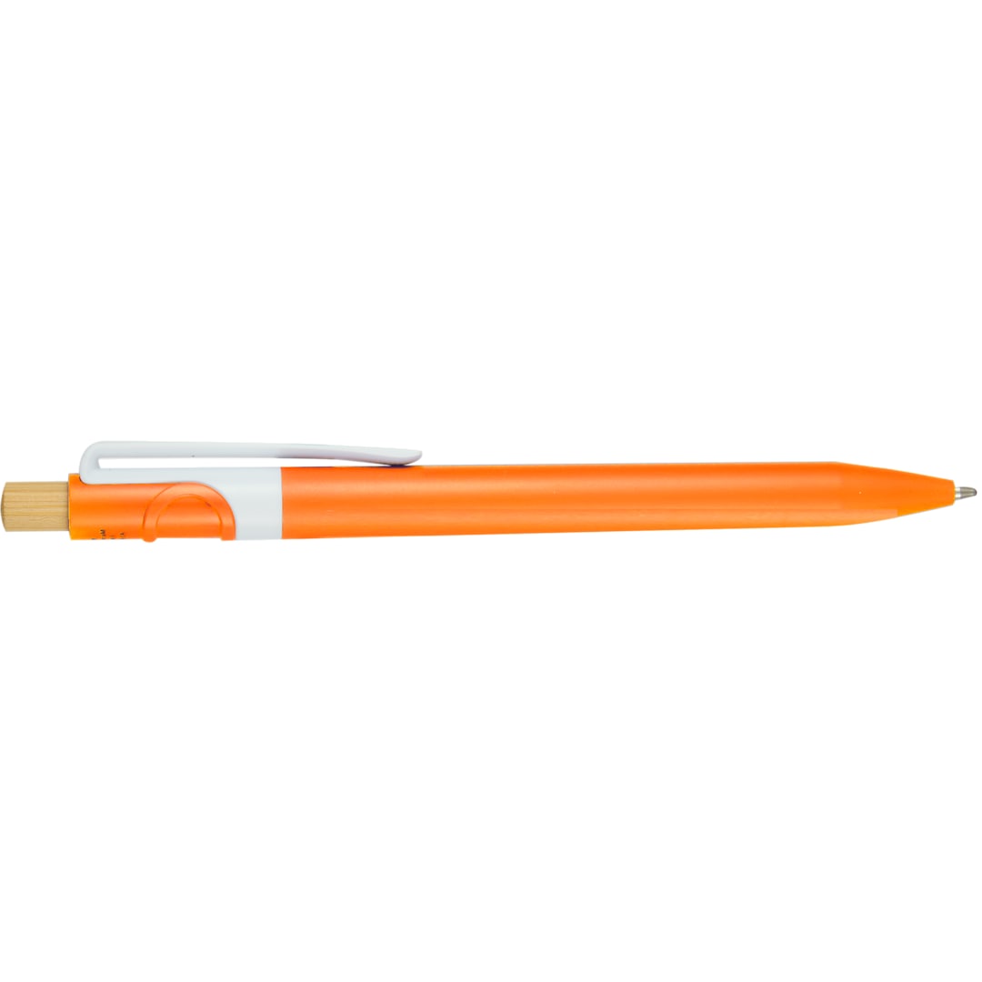 Front View of Orange Sunburst Recycled Gel Pen plain