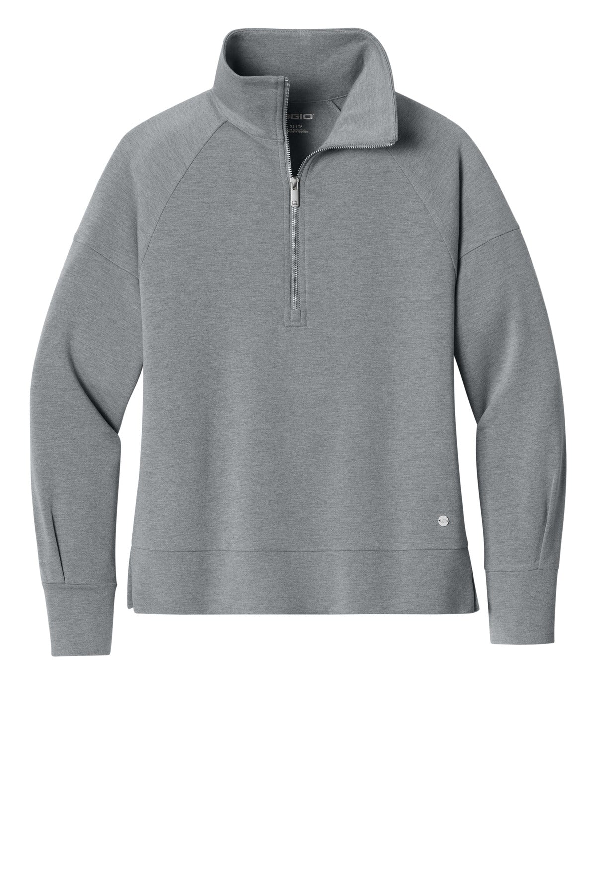 Front View of PetrolGHt OGIO Women's Luuma 1/2-Zip LOG814