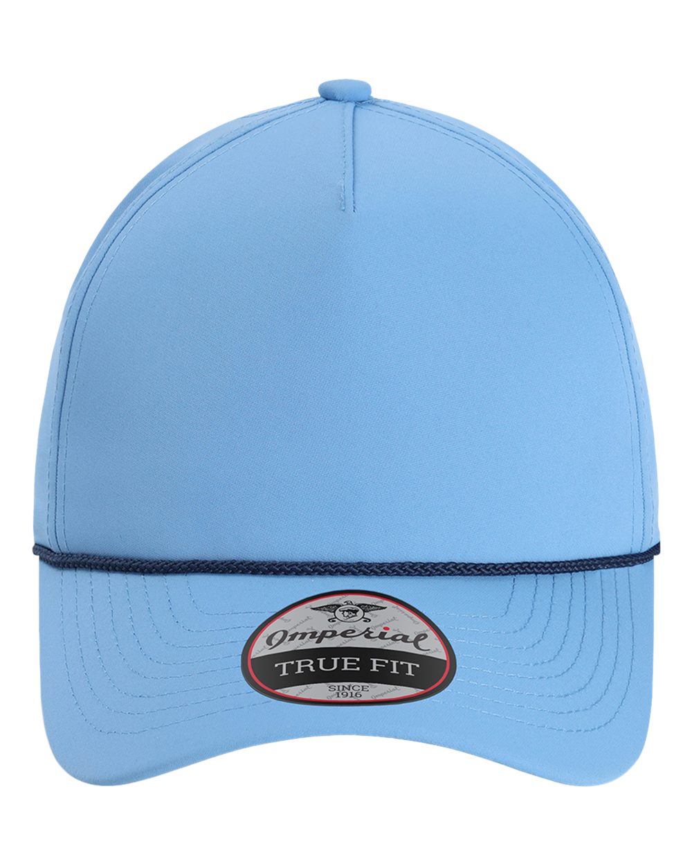 Front View of Powder Blue/ Navy The Wrightson Cap - 5054