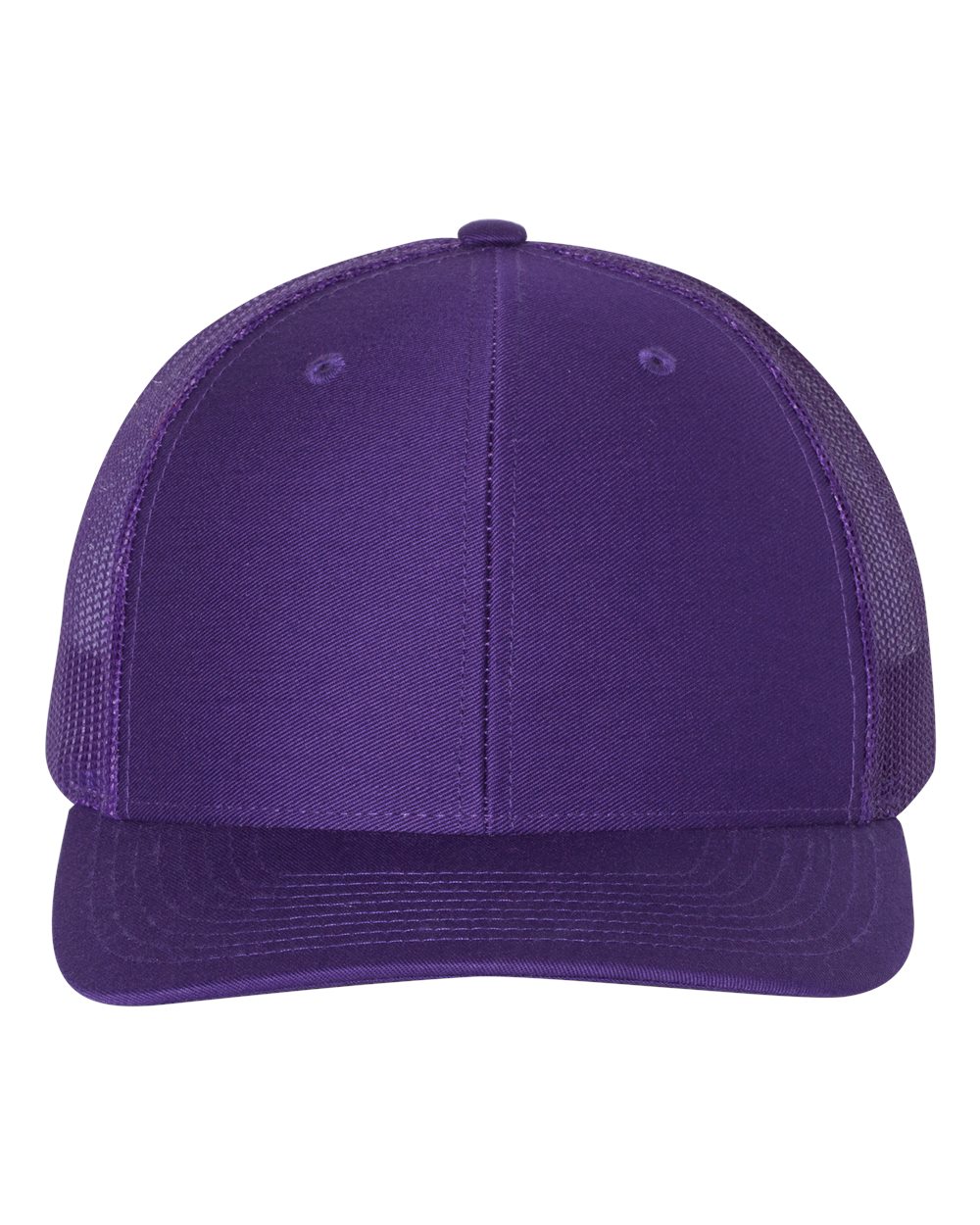 Front View of Purple Snapback Trucker Cap - 112