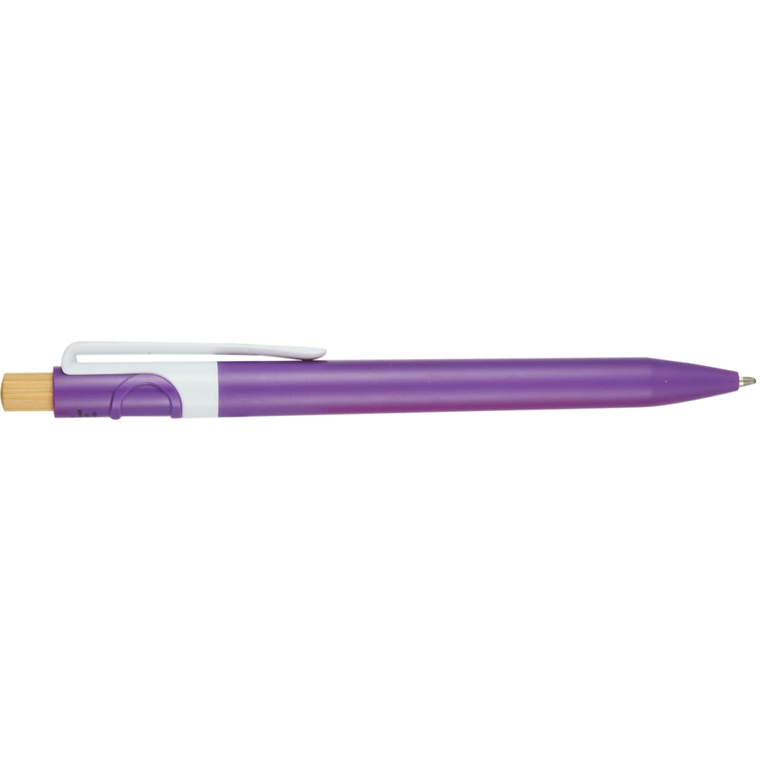 Front View of Purple Sunburst Recycled Gel Pen plain