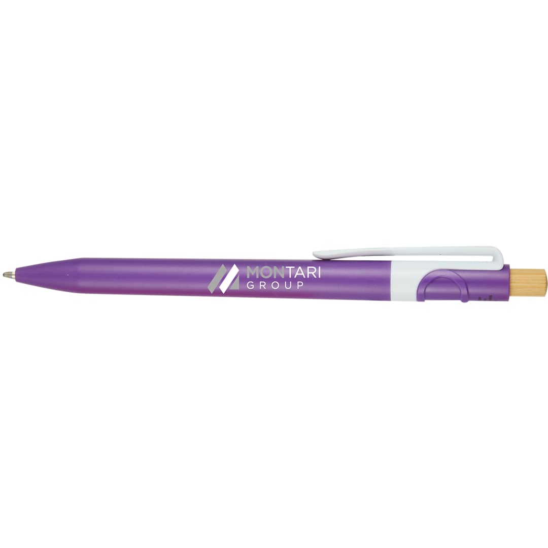 Front View of Purple Sunburst Recycled Gel Pen