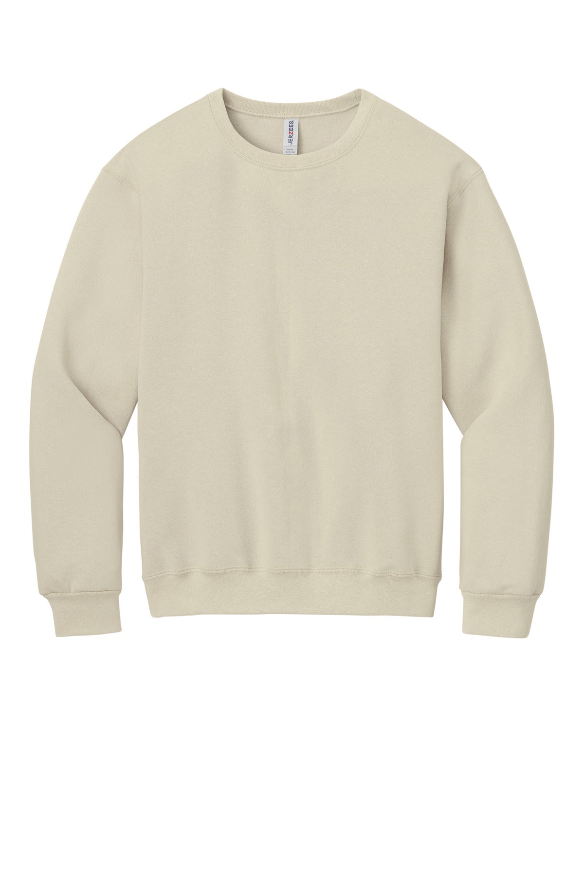 Front View of Putty Jerzees Rugged Unisex Crewneck Sweatshirt C12M