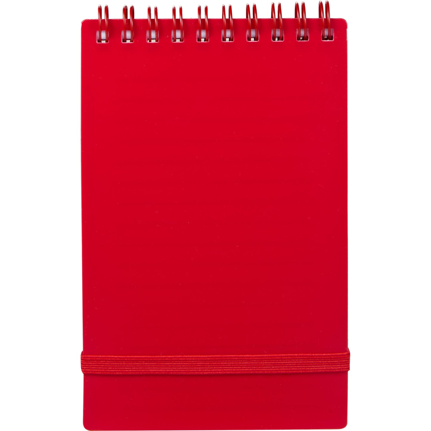 Front View of Red 3" x 5" Recycled Stand Up Pocket Jotter plain