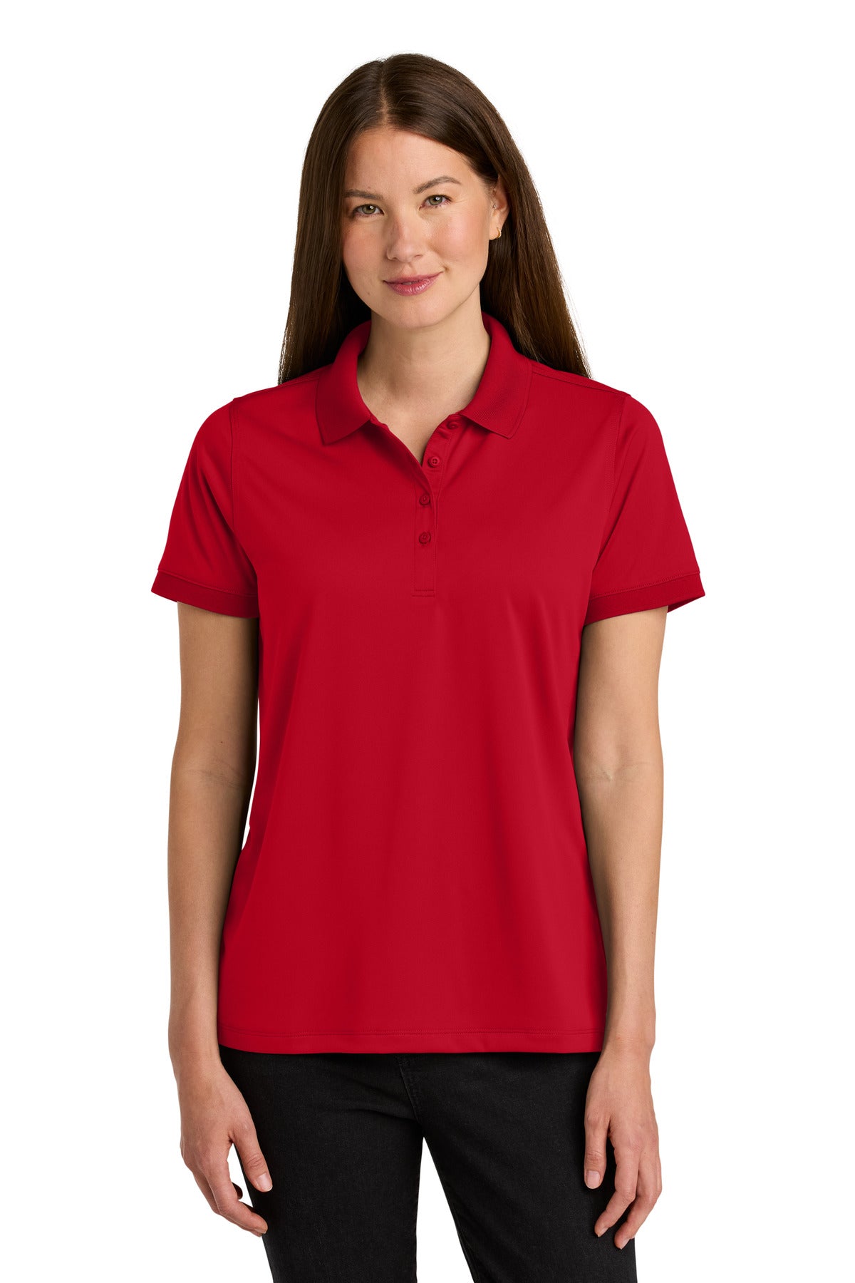 Front View of Red CornerStone Women's Workwear Pro Polo CS451