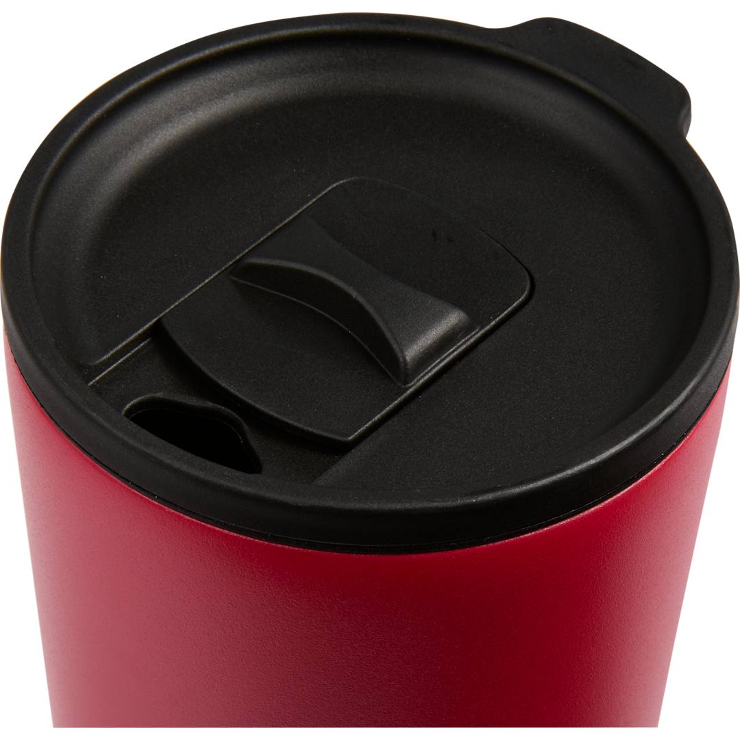 Front View of Red Leeston Copper Vacuum Insulated Tumbler 24oz