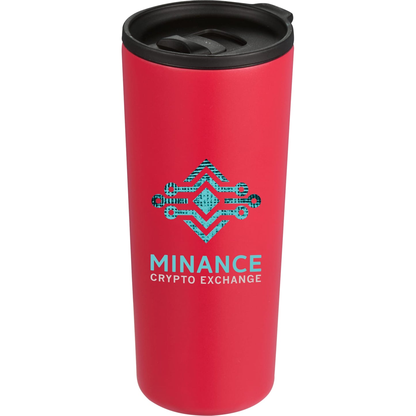 Front View of Red Leeston Copper Vacuum Insulated Tumbler 24oz
