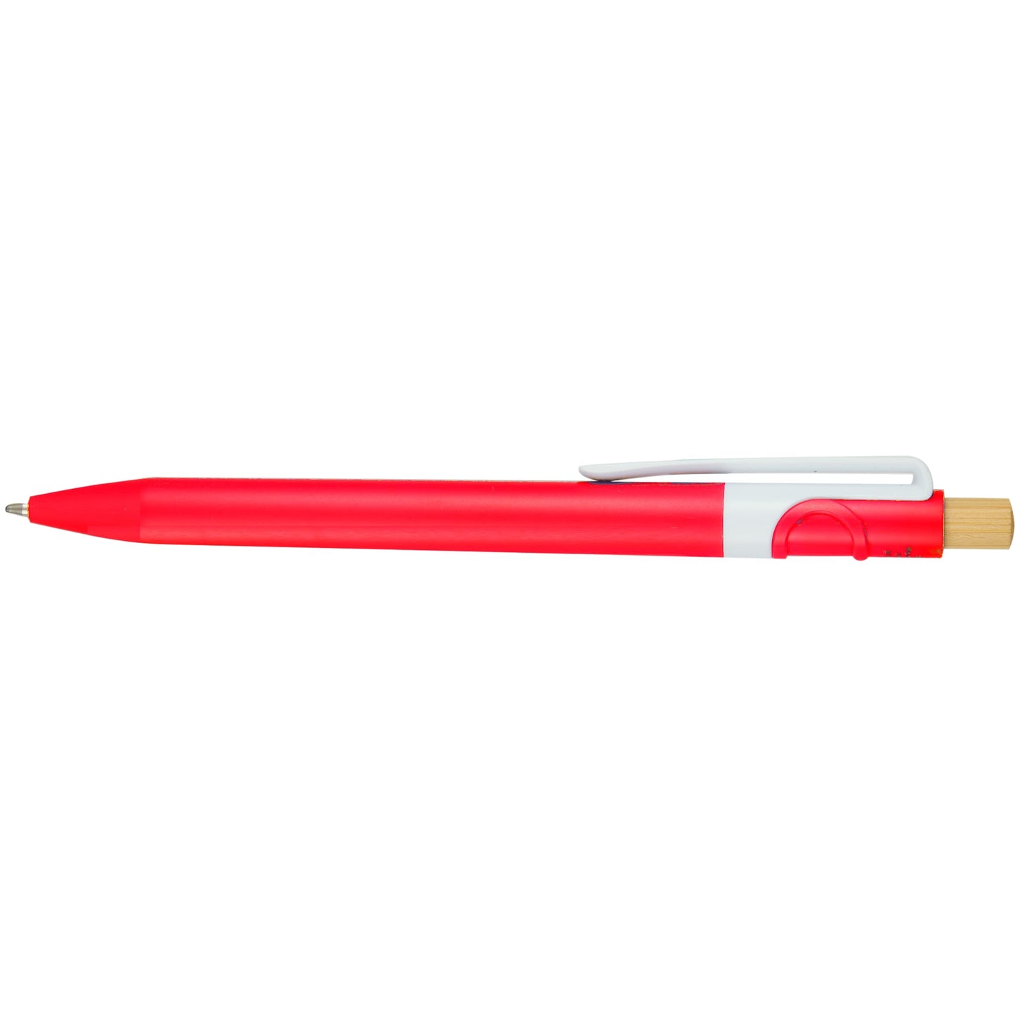 Front View of Red Sunburst Recycled Gel Pen plain