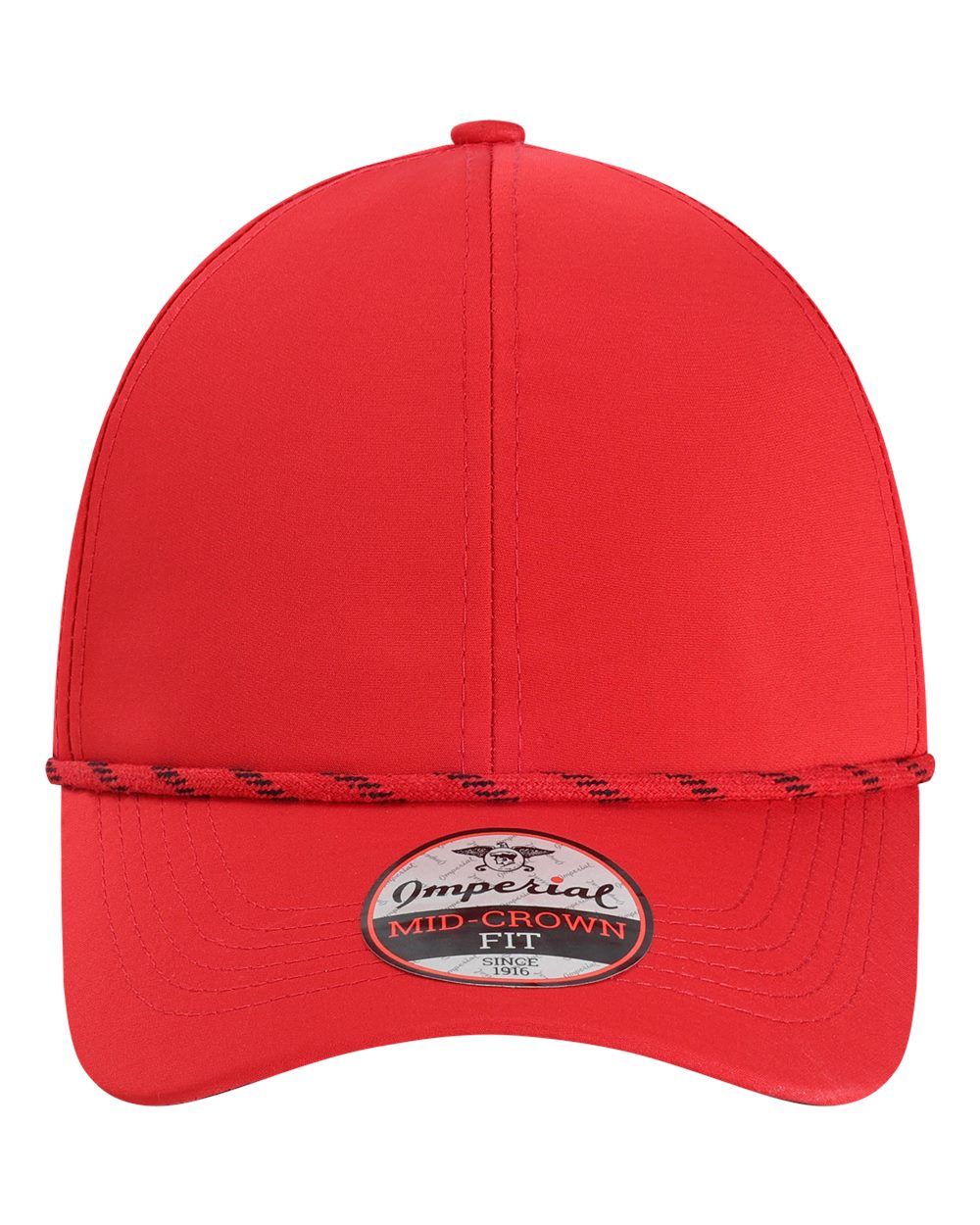 Front View of Red The Habanero Performance Rope Cap - 6054