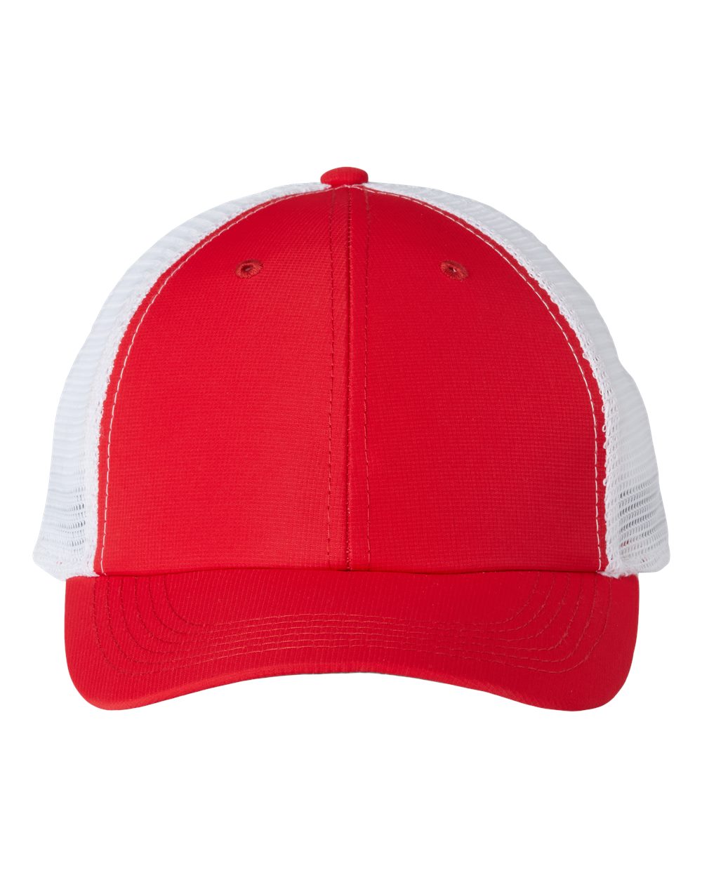 Front View of Red/ White The Original Sport Mesh Cap - X210SM