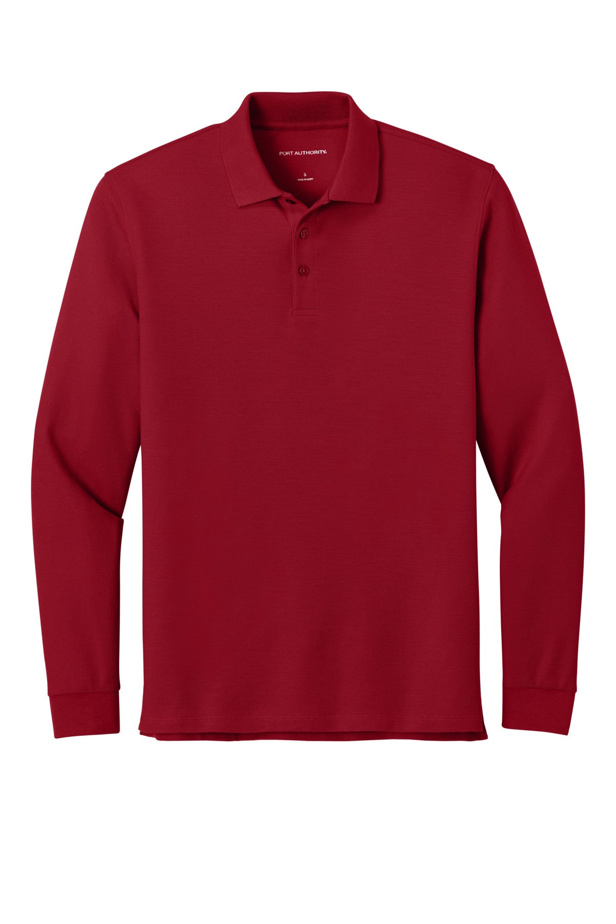 Front View of RichRed Port Authority Wearever Signature Pique Long Sleeve Polo K200LS