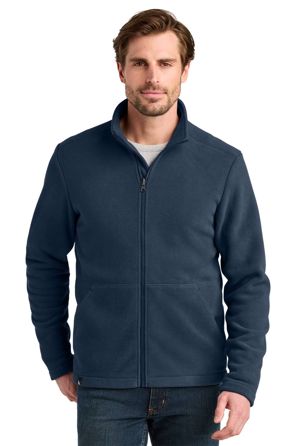 Front View of RiverBlNv Eddie Bauer WeatherEdge Ridge 3-in-1 Jacket EB658
