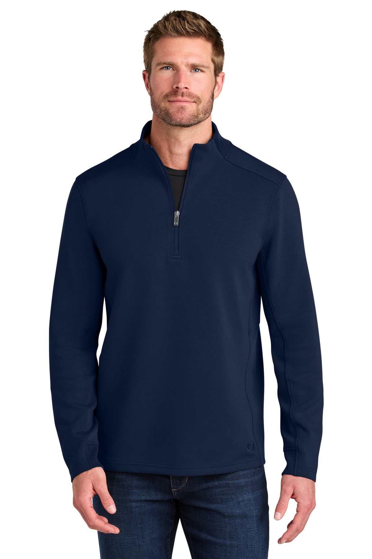 Front View of RiverBlNv OGIO Transcend 1/4-Zip OG861