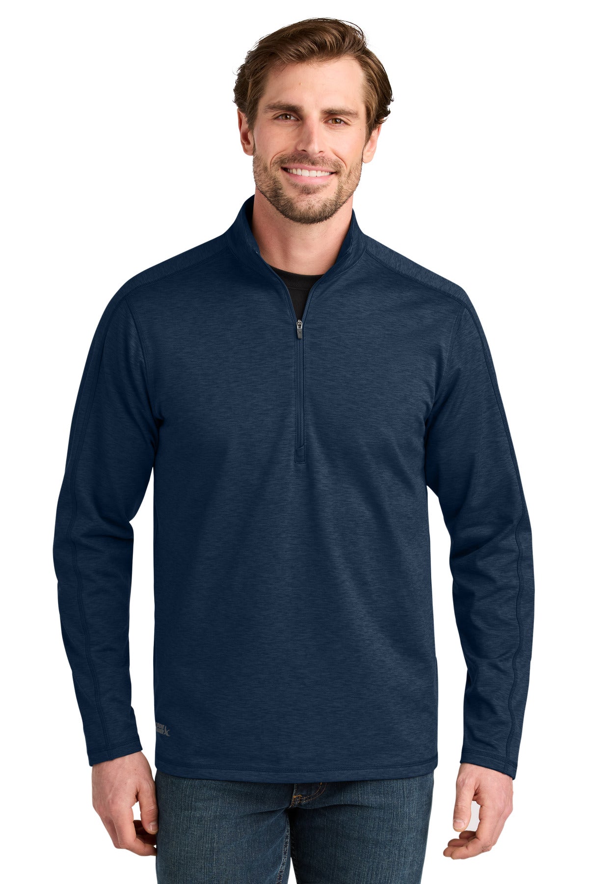 Front View of RiverBlNvH Eddie Bauer Adventurer 1/4-Zip EB120