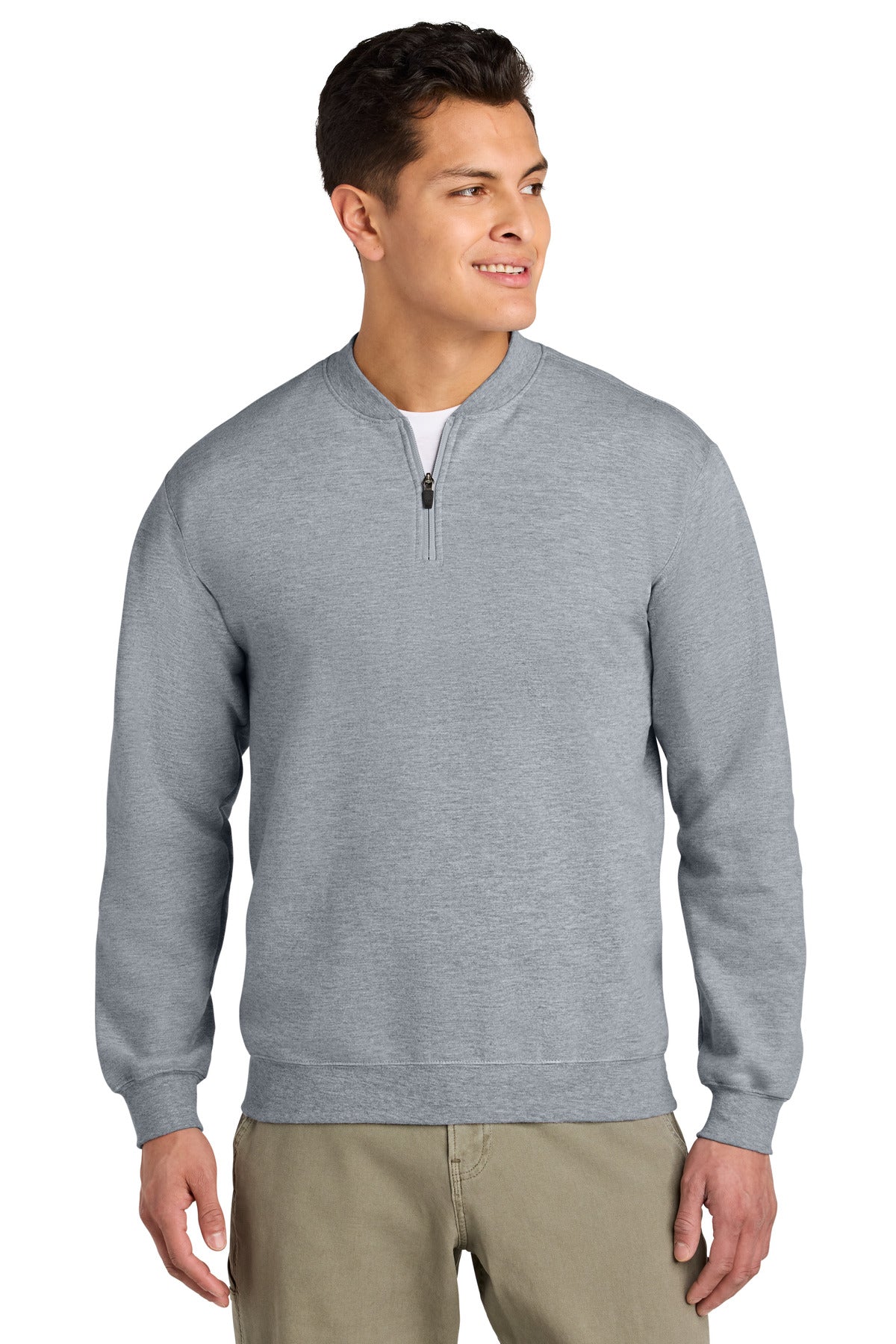 Front View of RngSpunSpG Gildan Softstyle Midweight Fleece 1/4-Zip SF008