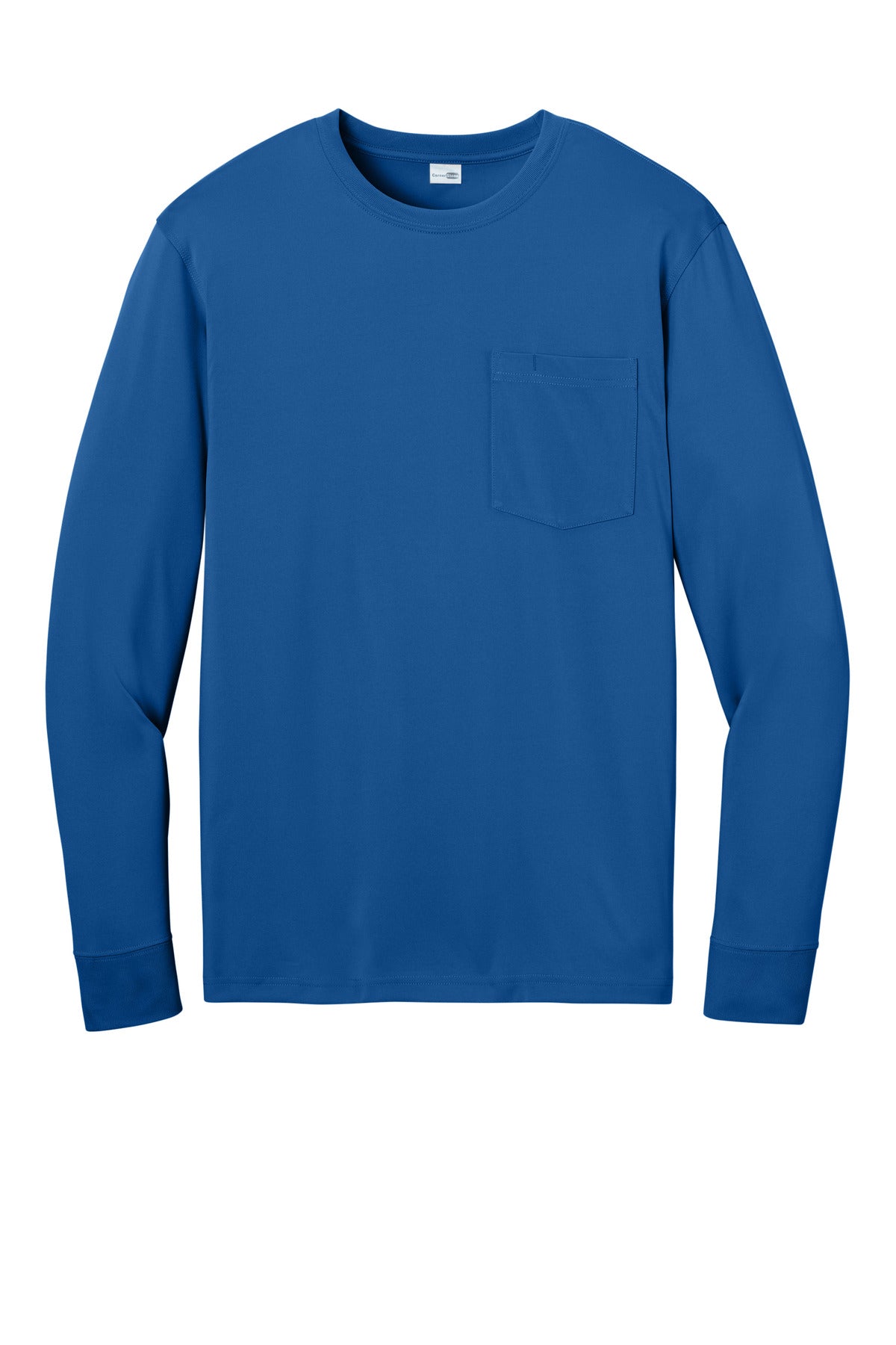 Front View of Royal CornerStone Workwear Pro Long Sleeve Pocket Tee CS440LSP