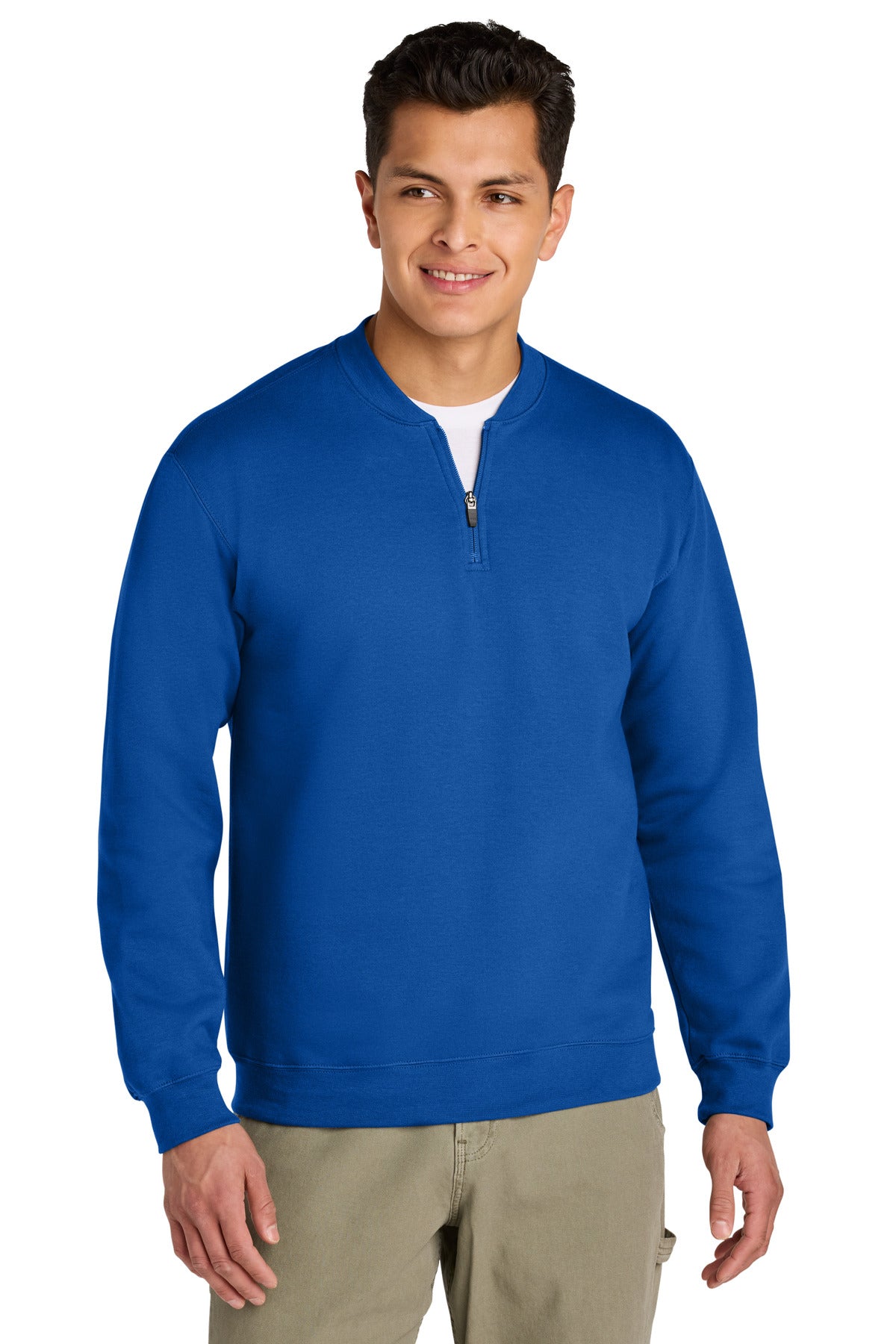 Front View of Royal Gildan Softstyle Midweight Fleece 1/4-Zip SF008
