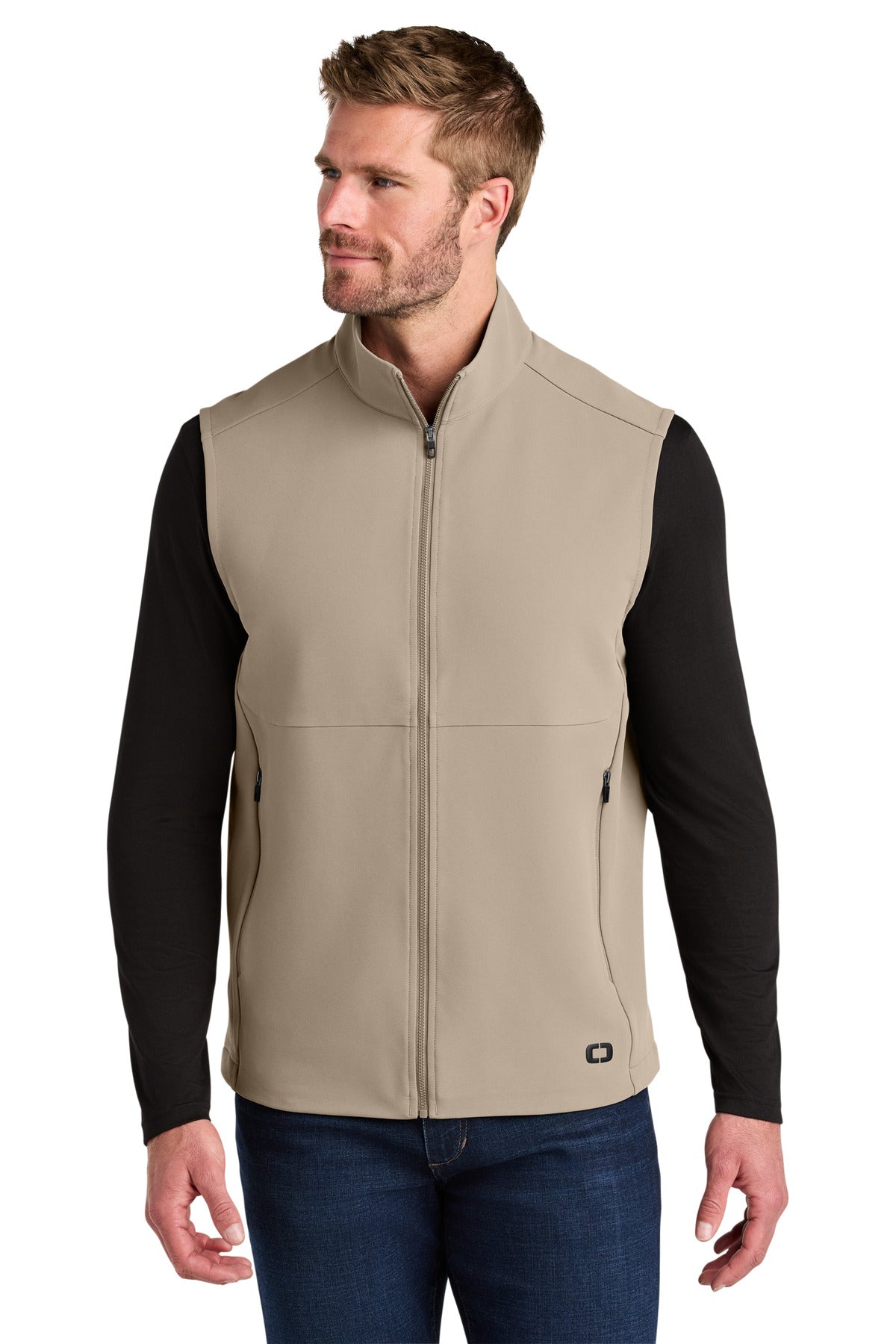 Front View of Sahara OGIO Kinetic Soft Shell Vest OG741