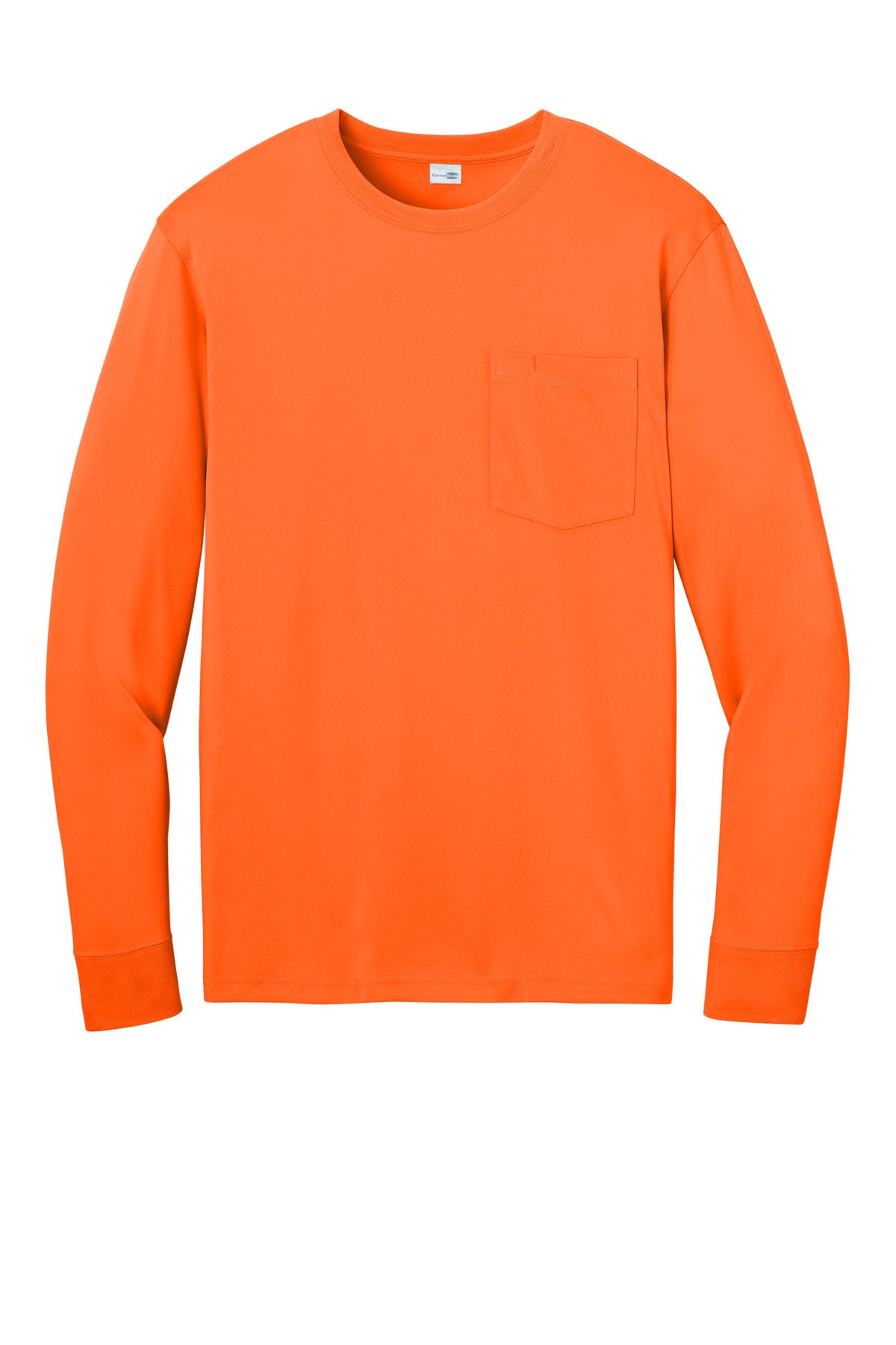 Front View of SftyOrg CornerStone Workwear Pro Long Sleeve Pocket Tee CS440LSP
