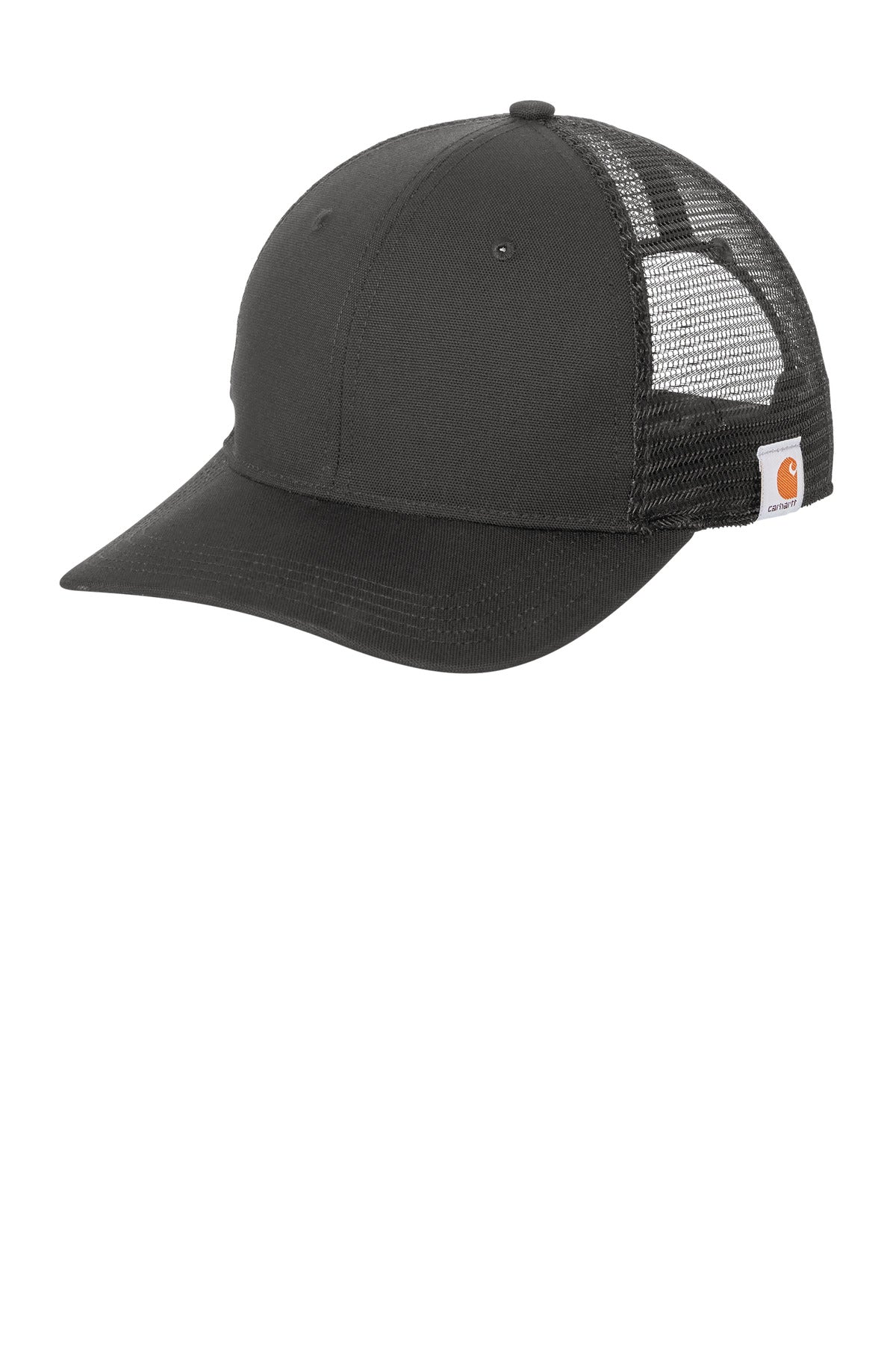 Front View of ShadowGrey Carhartt Canvas Mesh Back Cap CT105298