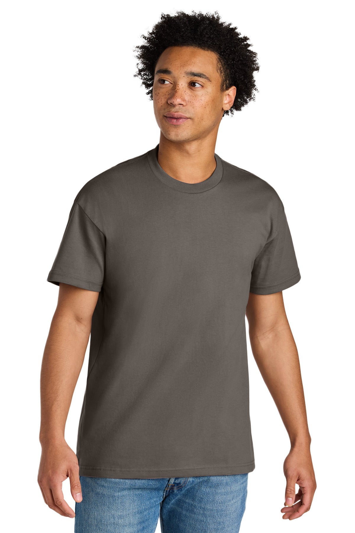Front View of Shiitake Next Level Apparel Heavyweight Tee NL7200