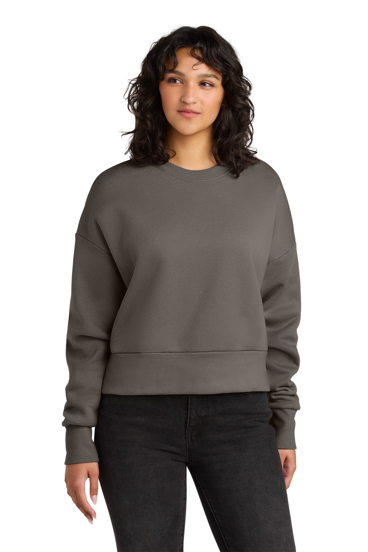 Front View of Shiitake Next Level Apparel Women's Heavyweight Sweatshirt NL9087