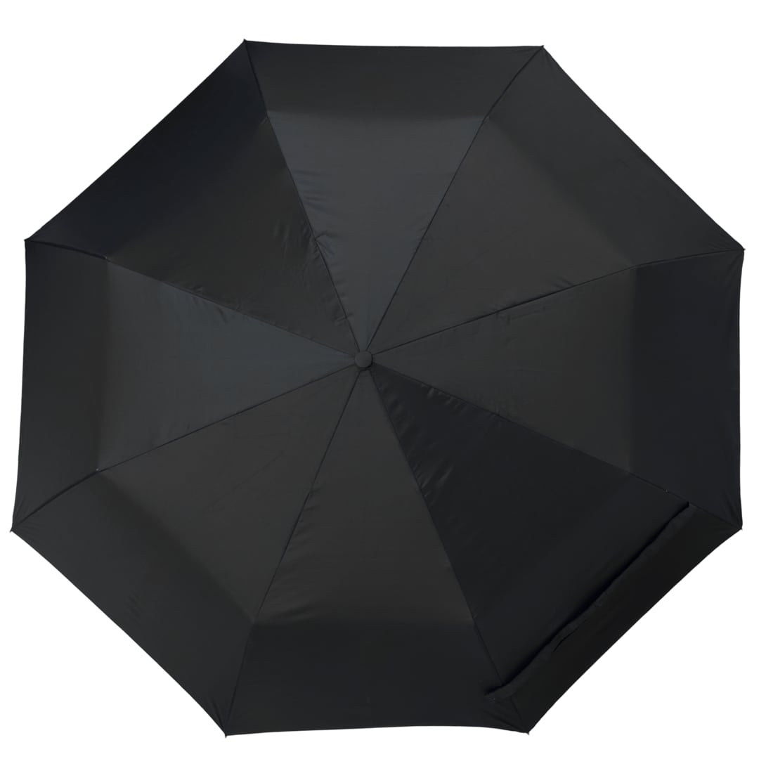 Front View of Silver 42" Folding Auto Open/Close Umbrella plain