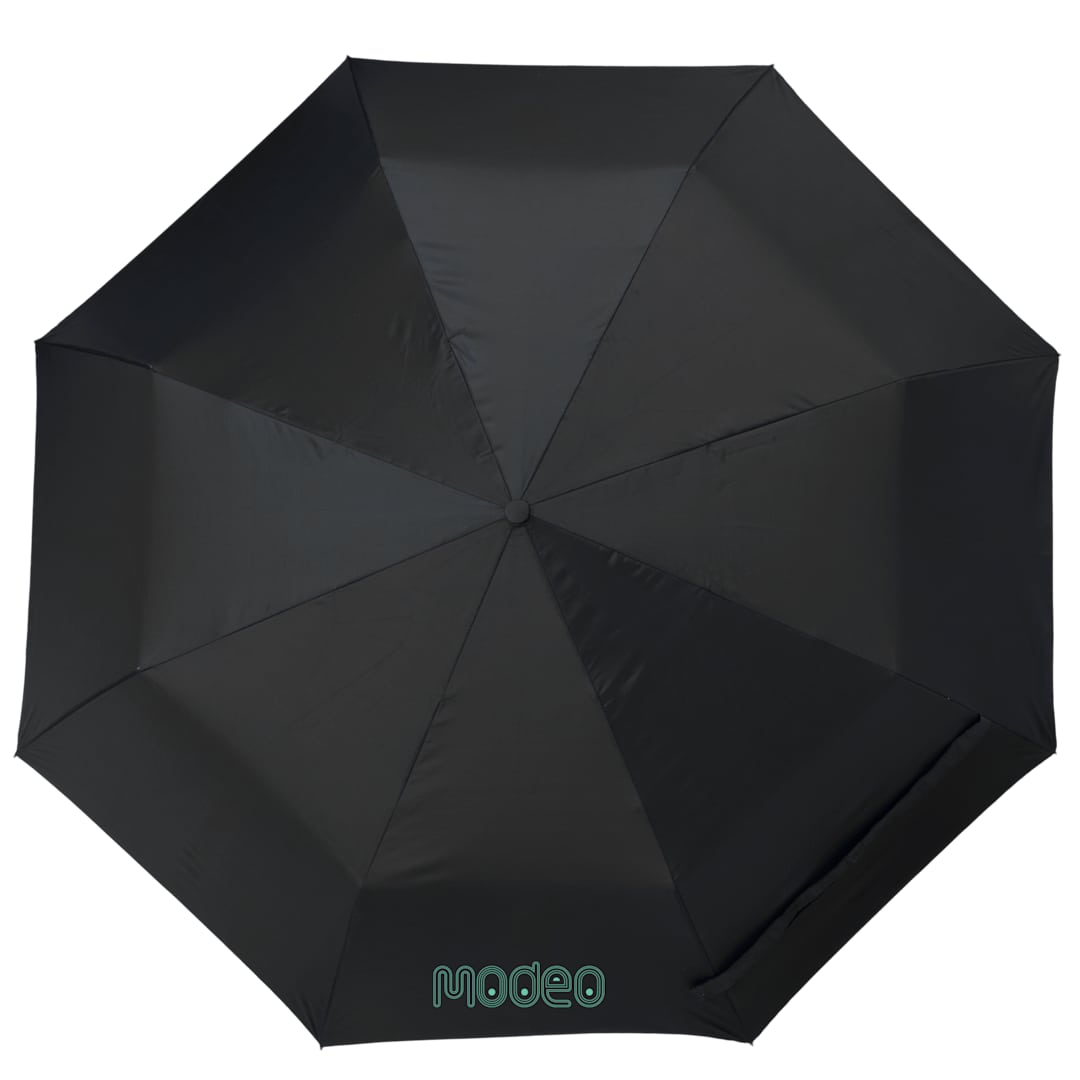 Front View of Silver 42" Folding Auto Open/Close Umbrella