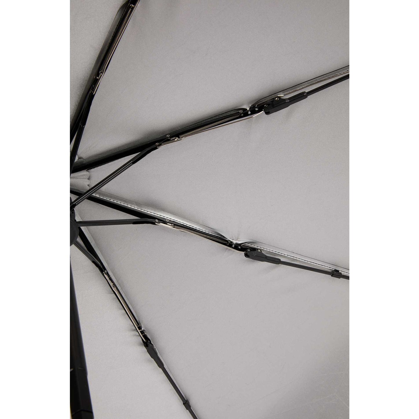 Front View of Silver 42" Folding Auto Open/Close Umbrella