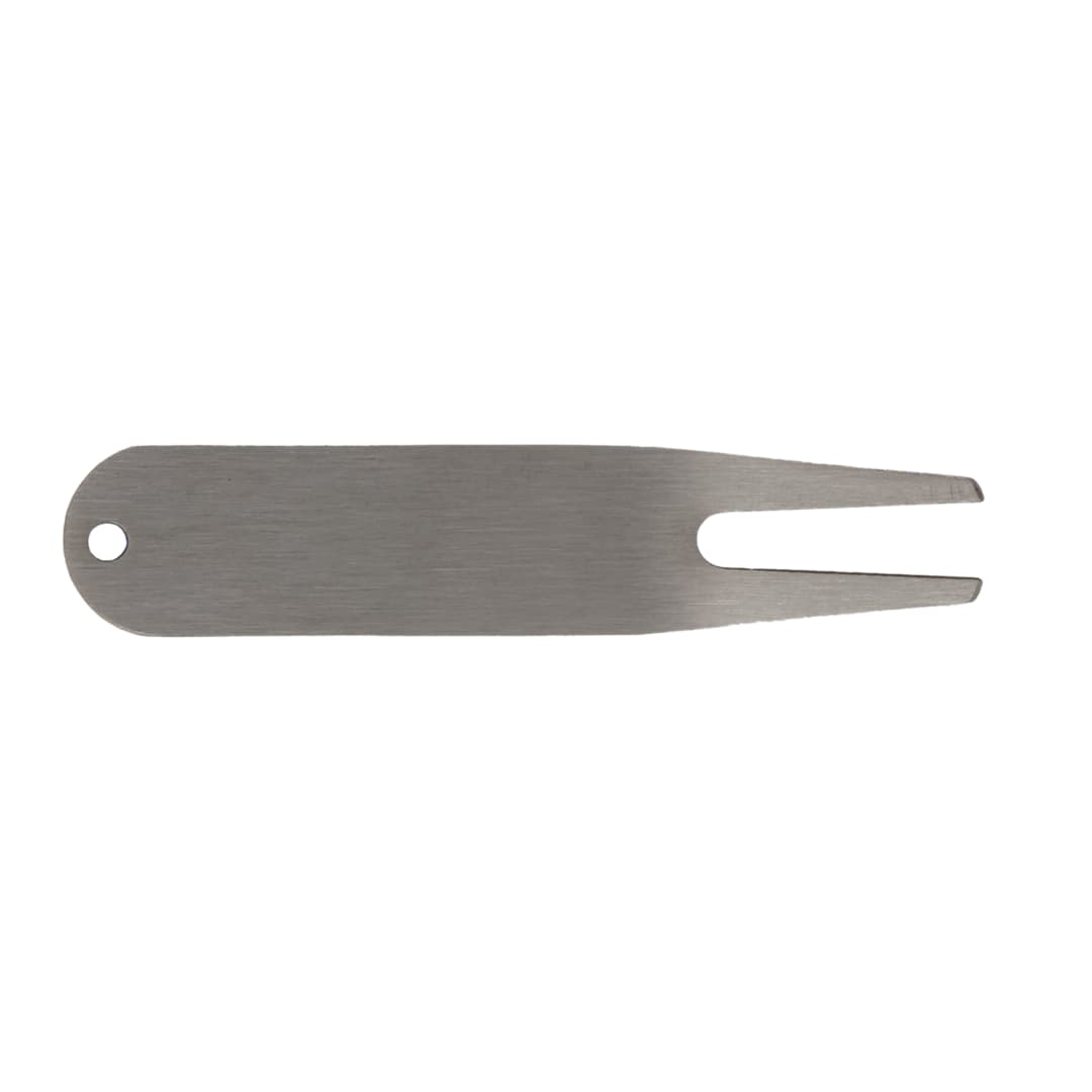 Front View of Silver Classic Metal Divot Tool plain