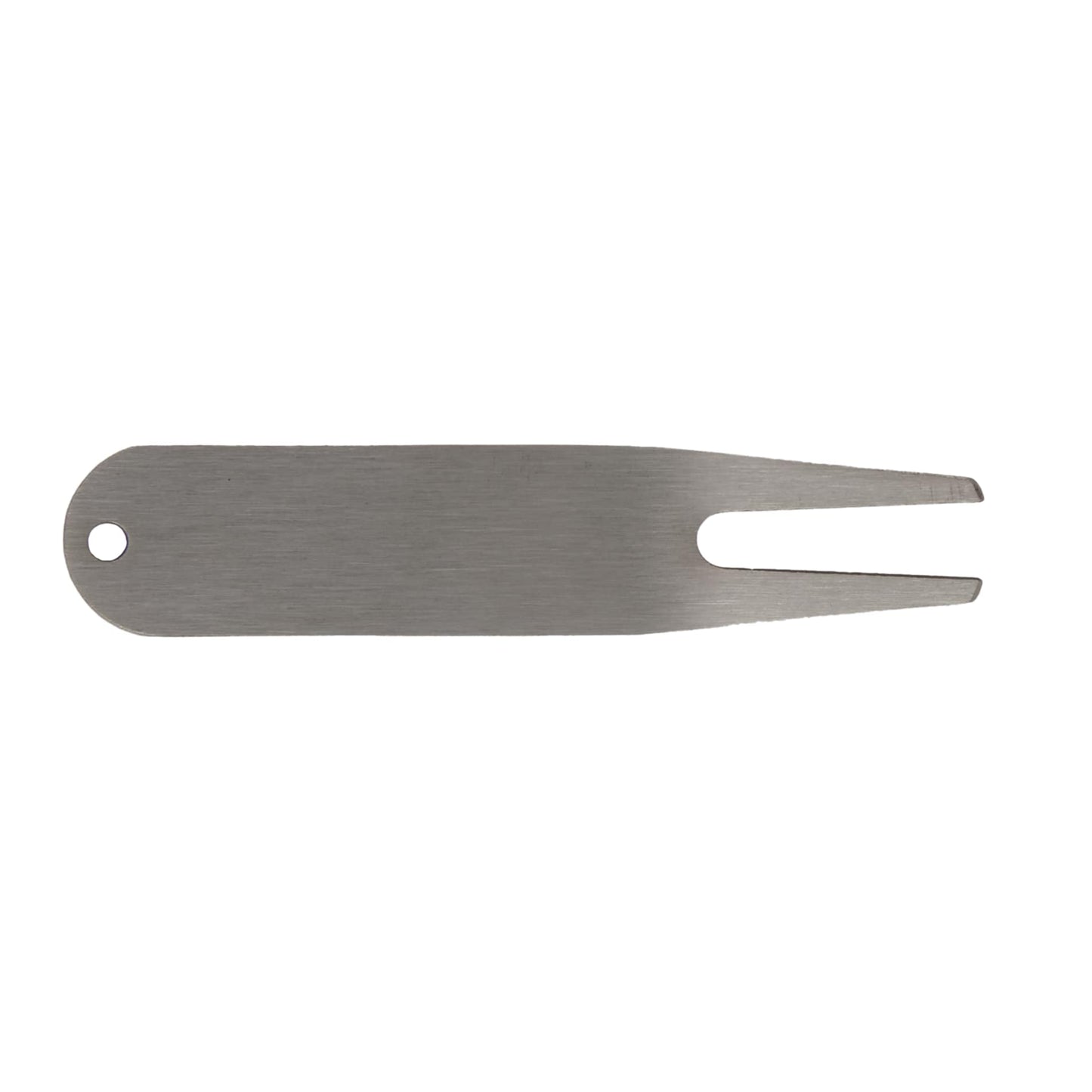 Front View of Silver Classic Metal Divot Tool plain