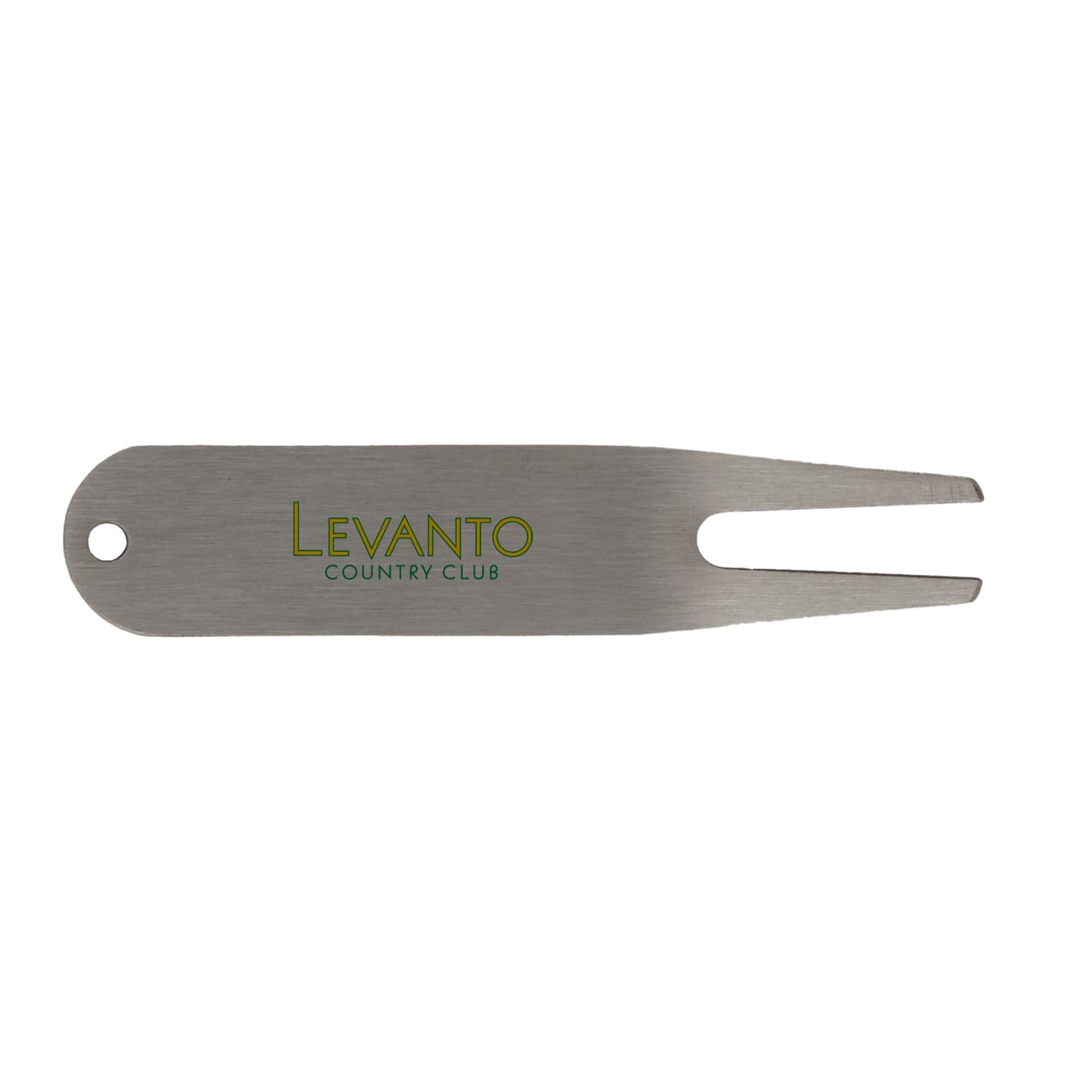 Front View of Silver Classic Metal Divot Tool