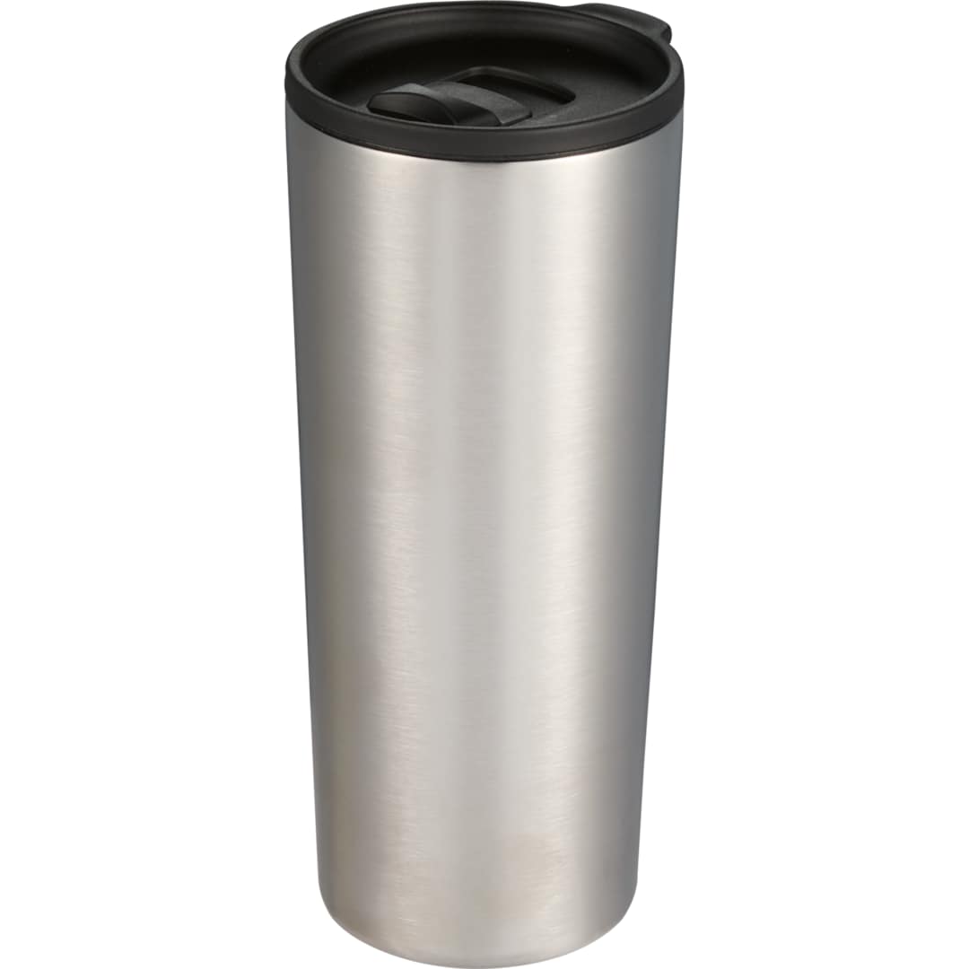 Front View of Silver Leeston Copper Vacuum Insulated Tumbler 24oz plain