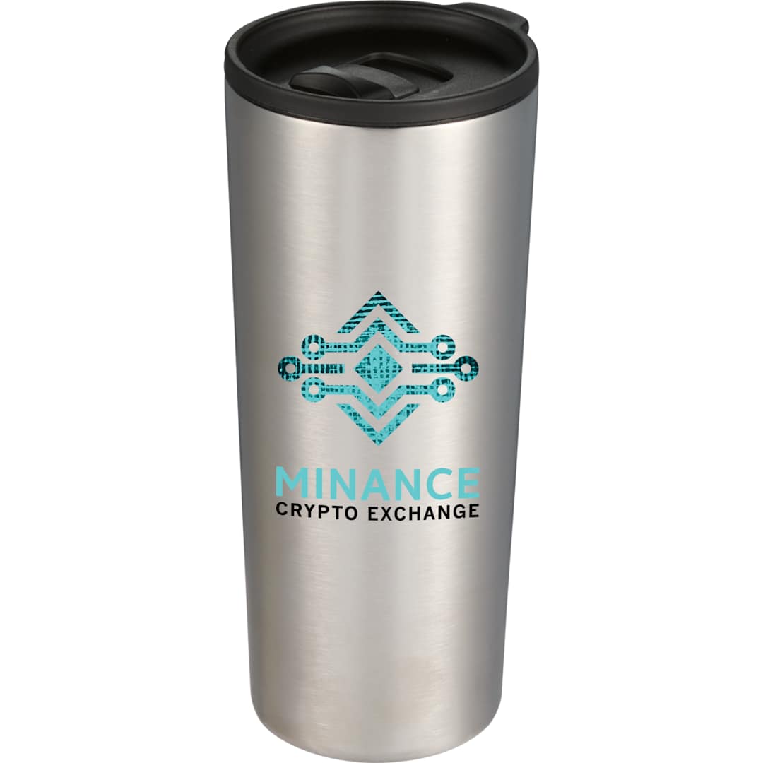 Front View of Silver Leeston Copper Vacuum Insulated Tumbler 24oz