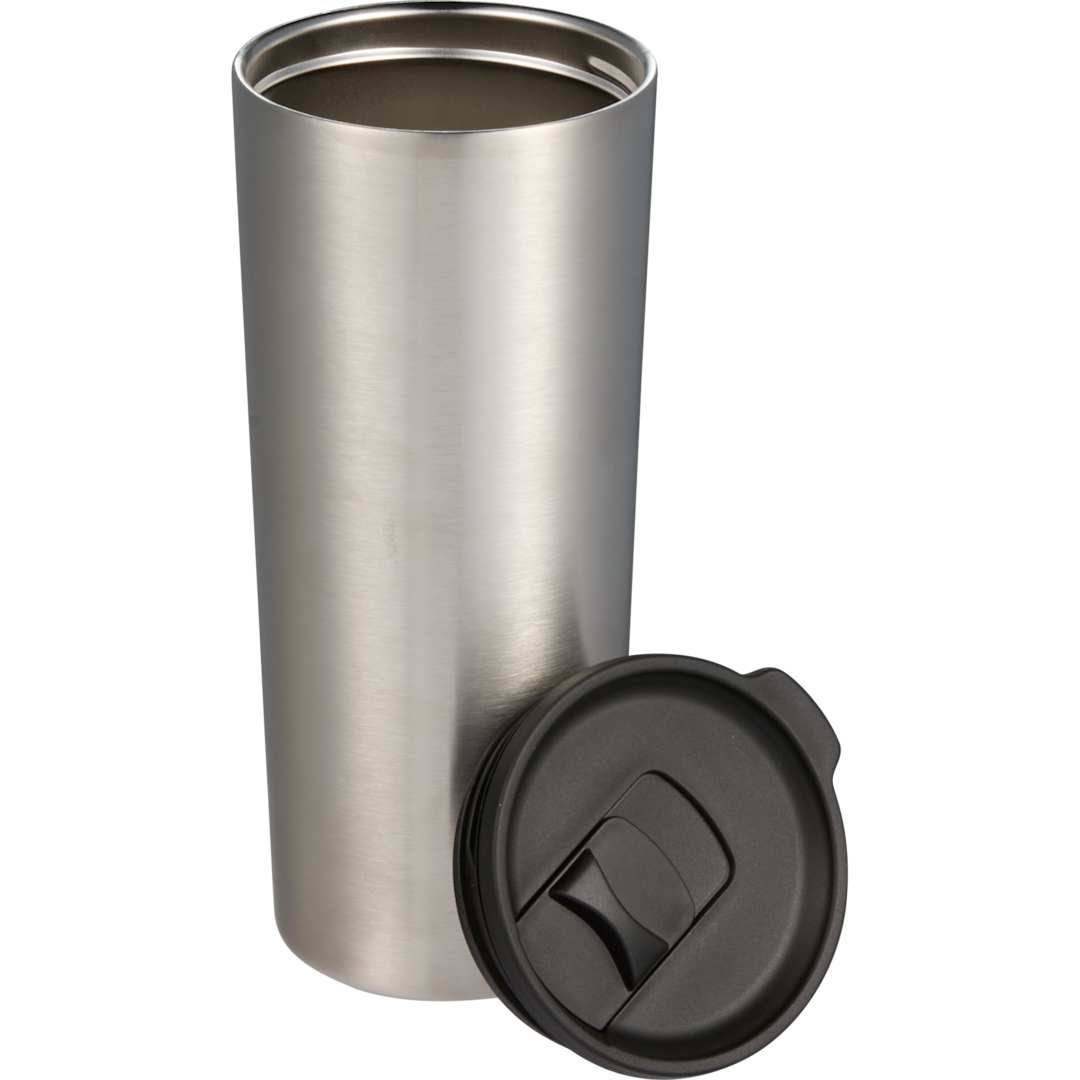 Front View of Silver Leeston Copper Vacuum Insulated Tumbler 24oz