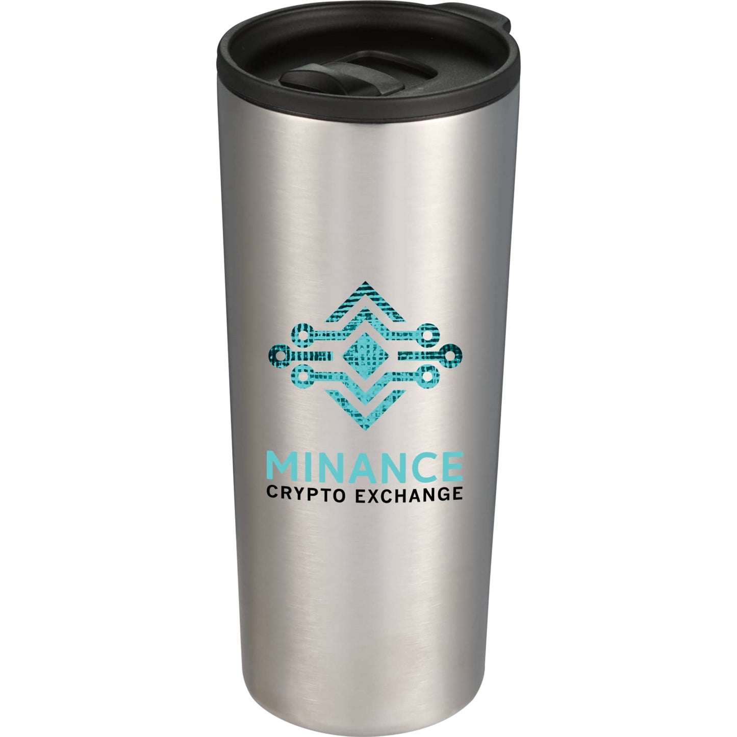 Front View of Silver Leeston Copper Vacuum Insulated Tumbler 24oz