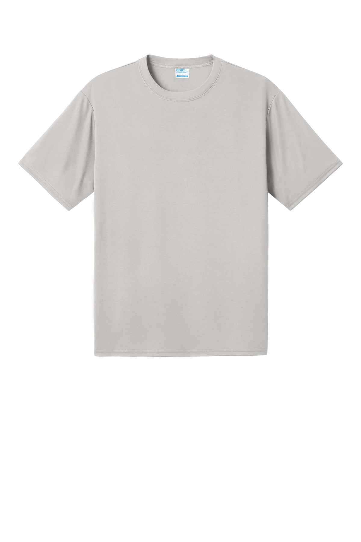 Front View of Silver Port & Co PosiPrint Performance Tee PC380DTG