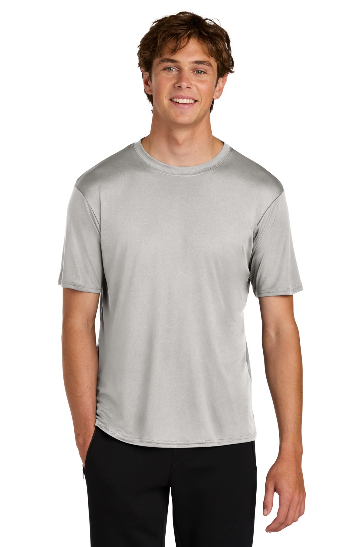Front View of Silver Port & Co PosiPrint Performance Tee PC380DTG