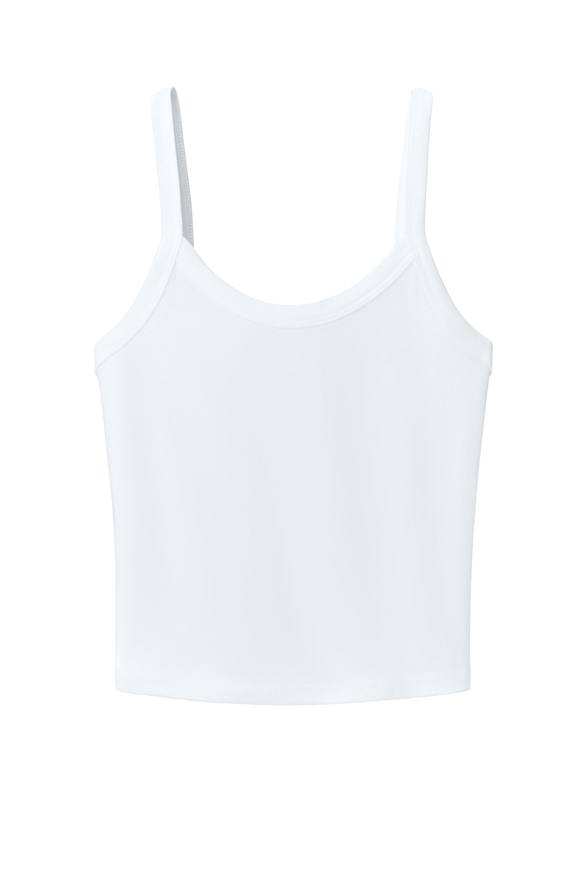 Front View of SldWhBlend BELLA+CANVAS Women's Micro Rib Spaghetti Strap Tank BC1012