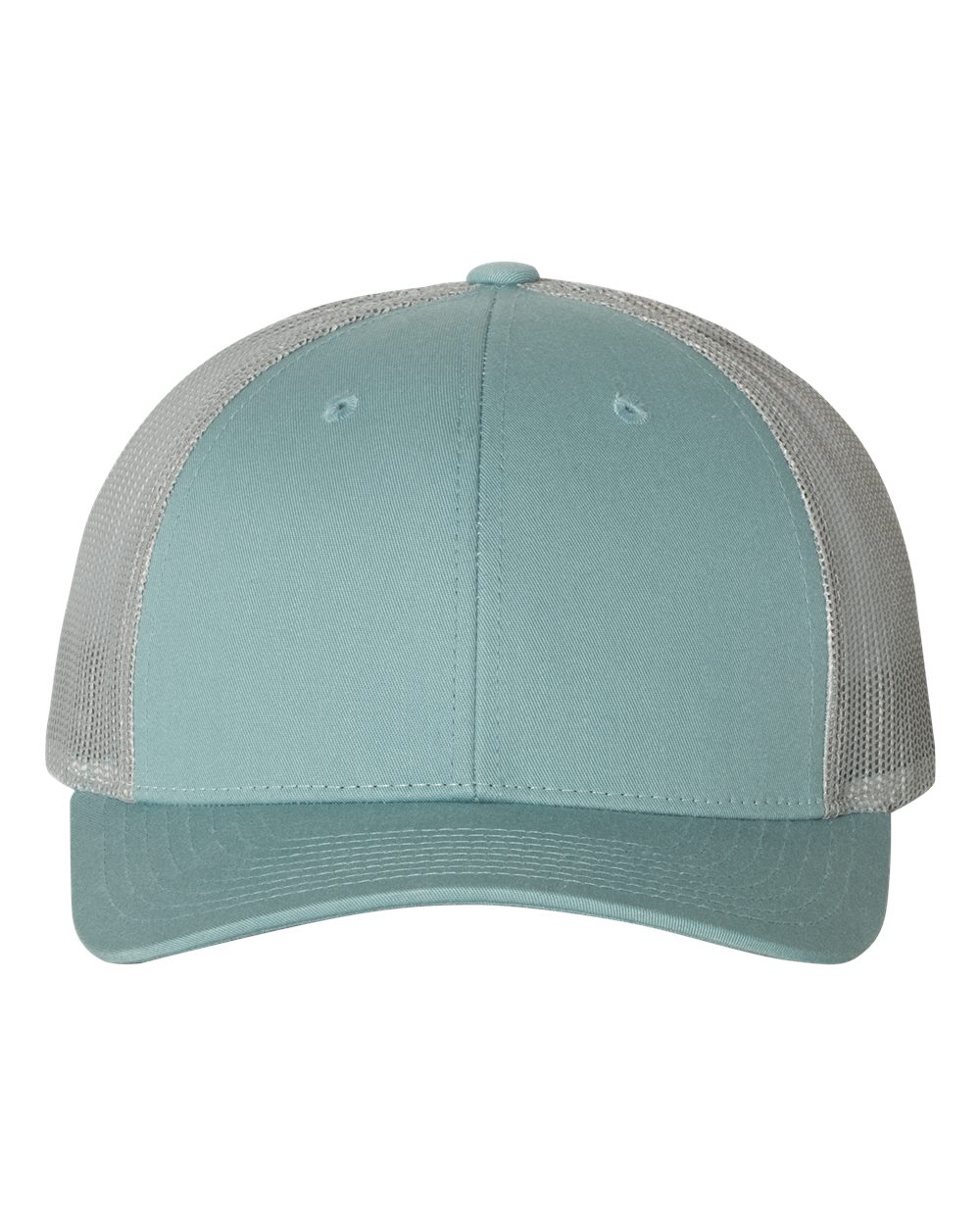 Front View of Smoke Blue/ Aluminum Low Pro Trucker Cap - 115