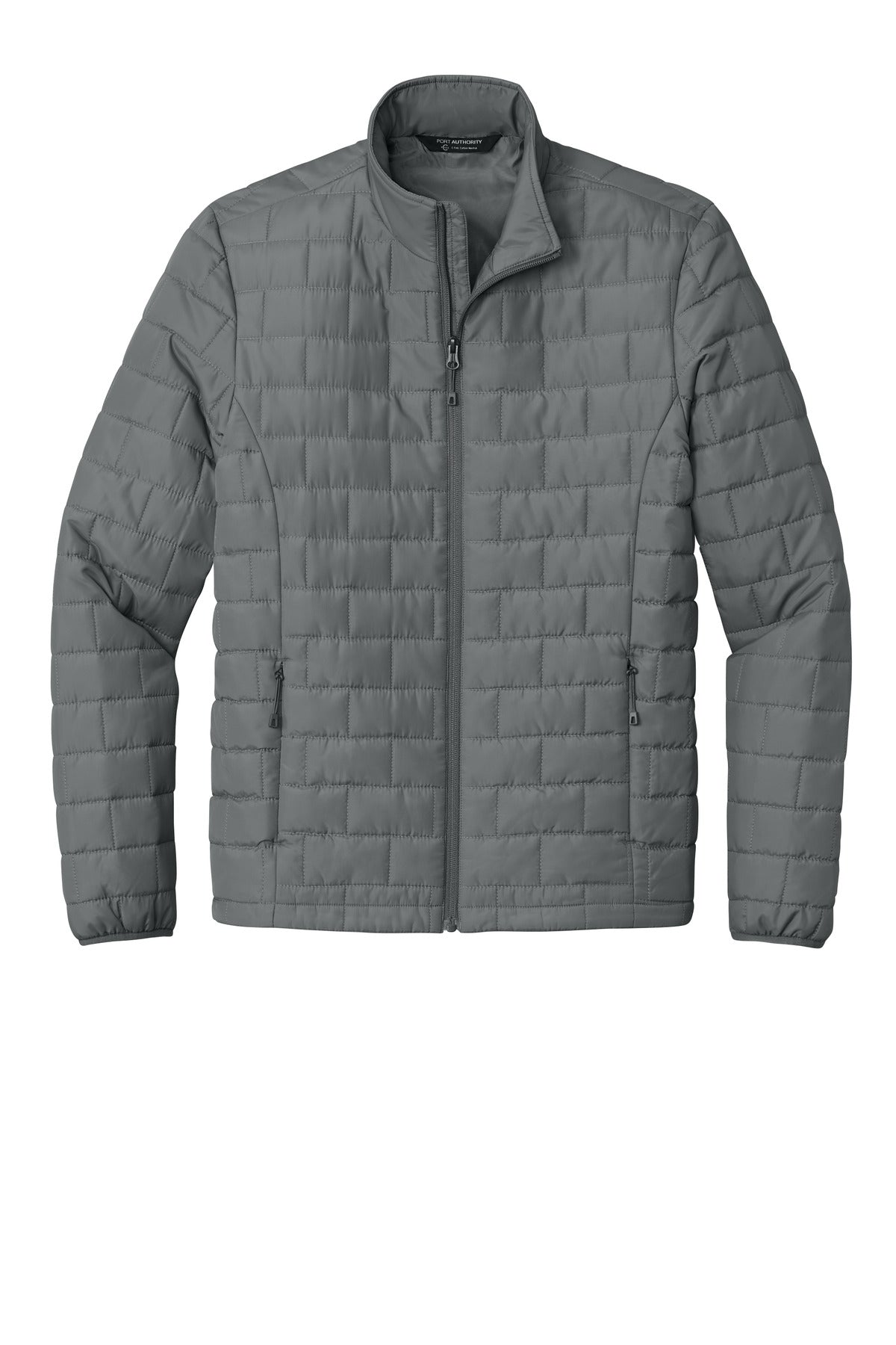 Front View of SmokeGrey Port Authority C-FREE Brick Jacket J854